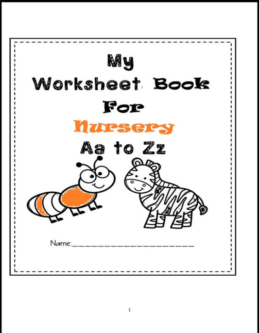 Eng alphabet worksheet a–z tracing upper lower case preschool workbook 3–5 years