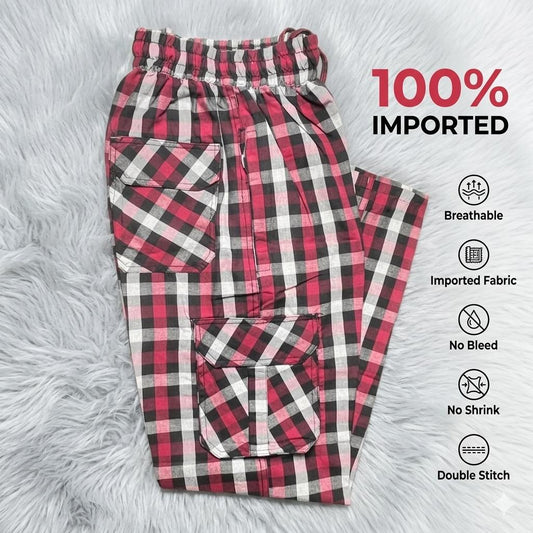 Men’ Red Cargo Trousers – Multi Pocket Streetwear Pants 2026