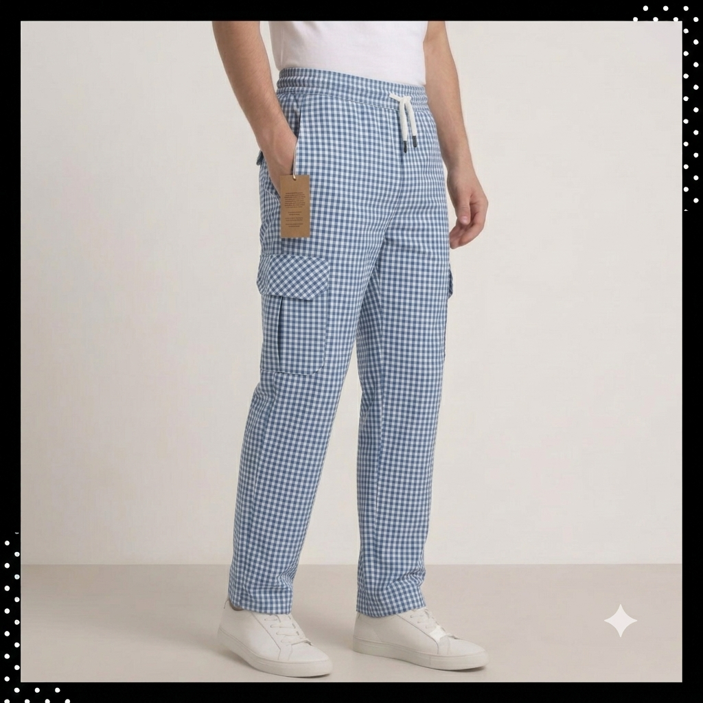 Pack of 2 Men's Premium Check Cargo Trousers Pakistan — 10% OFF | WAS ₨4,500 NOW ₨4,100 | Mix & Match Colors | COD Available
