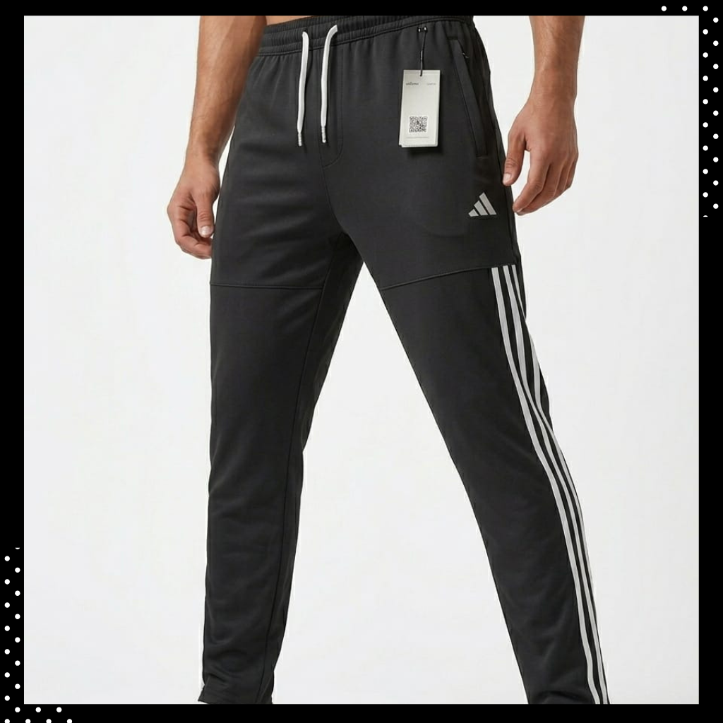 Men’s 4-Way Black Stretch Trousers – Imported Premium Fabric