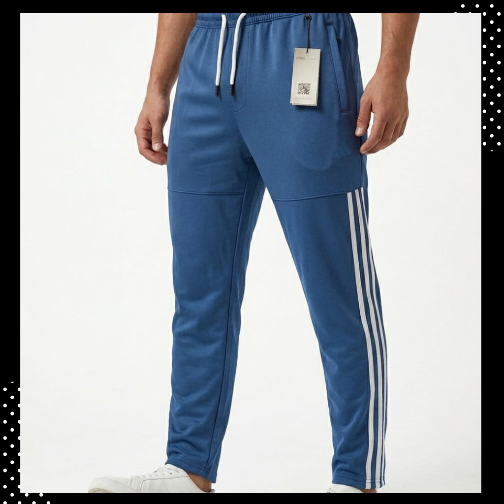 Men’s 4-Way Blue Stretch Trousers – Imported Premium Fabric