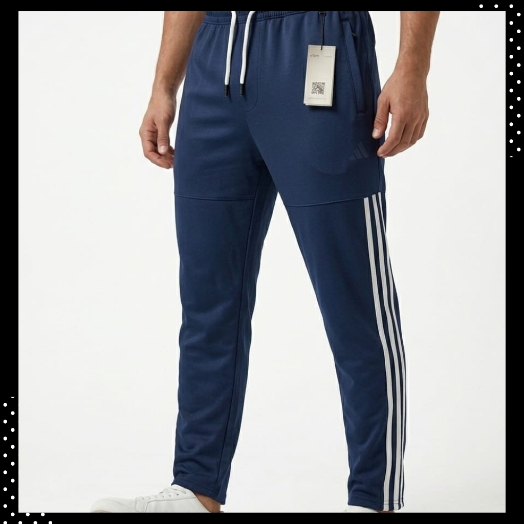 Men’s 4-Way  Navy Stretch Trousers – Imported Premium Fabric