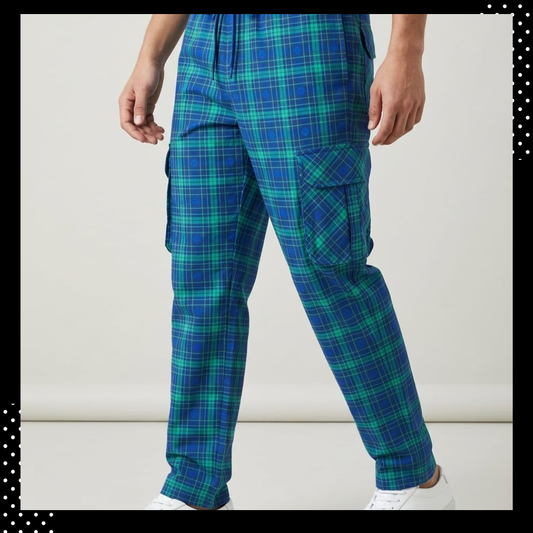 Men’s Blue Cargo Trousers