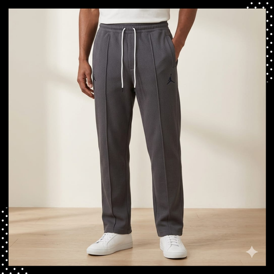 Men’s Waffle Texture Trousers – Slim Fit Stretch Casual Pants for Everyday Wear