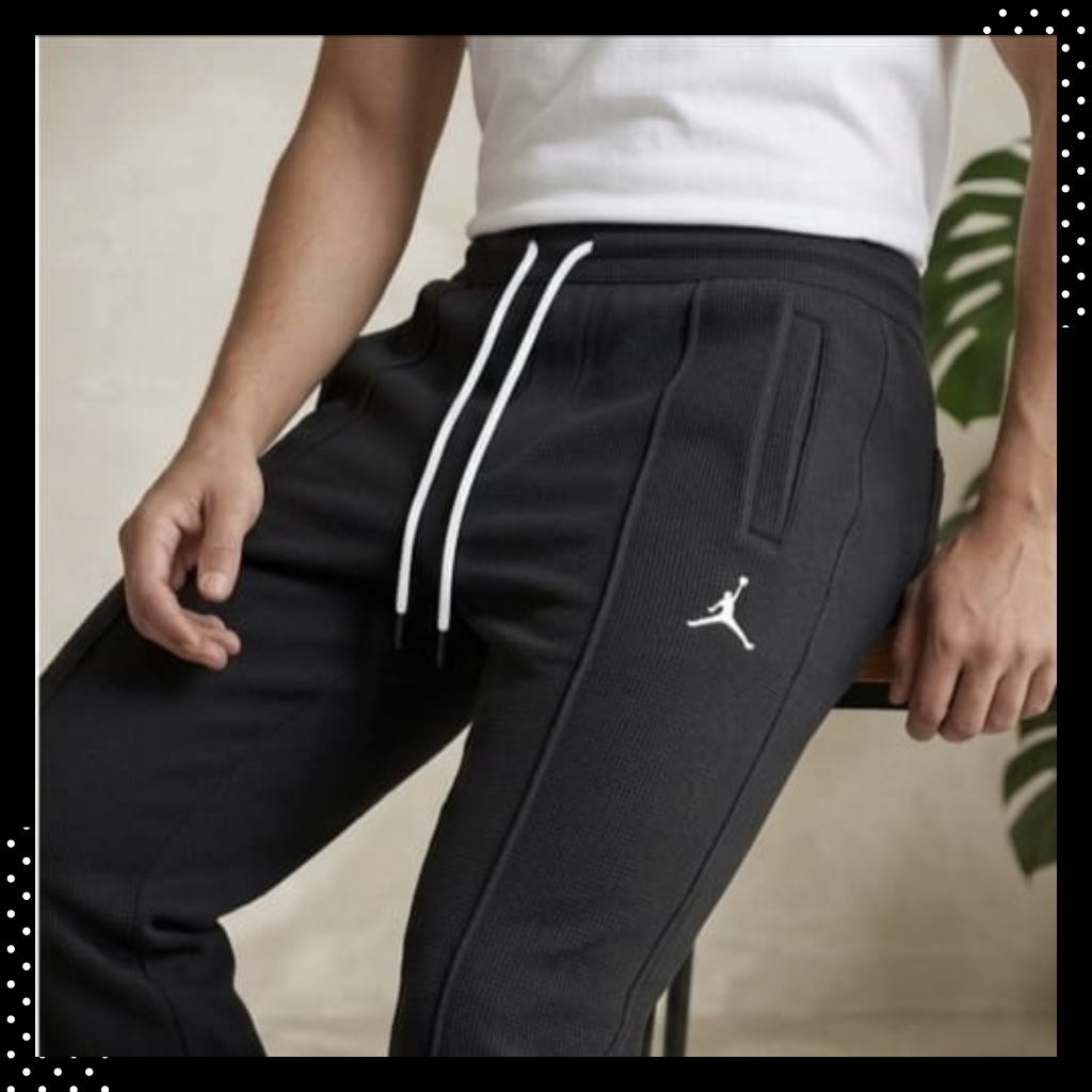Men’s Waffle Texture Trousers – Slim Fit Stretch Casual Pants for Everyday Wear