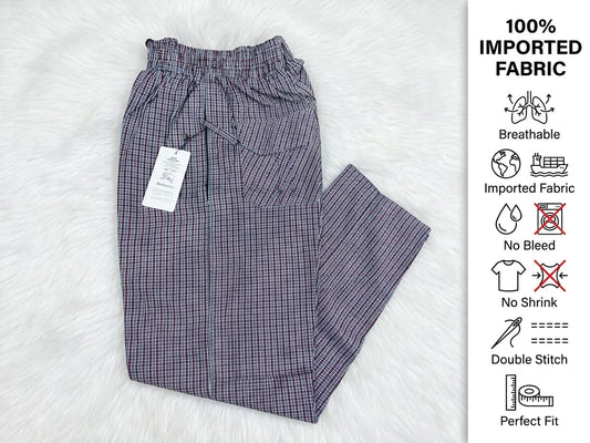 Men’s Maroon Check Trousers
