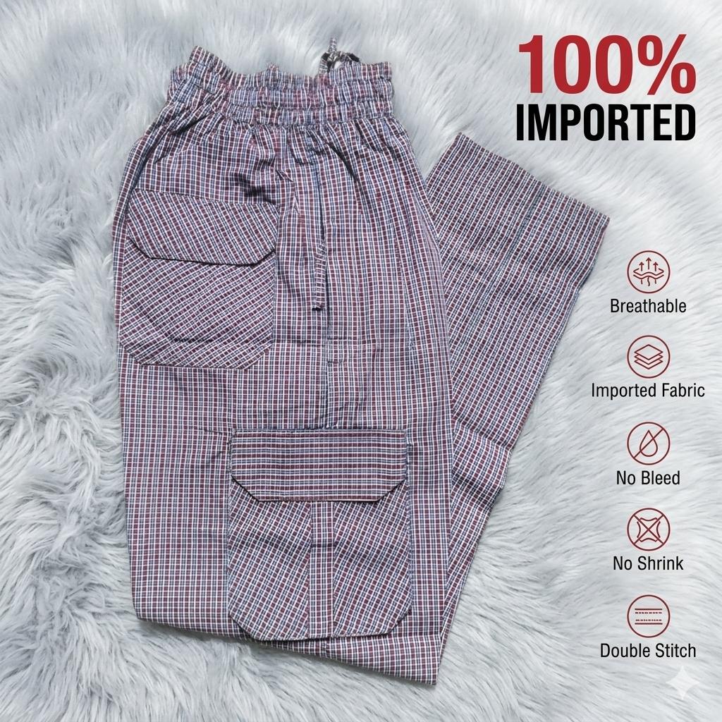 Men’ mahroon Cargo Trousers – Multi Pocket Streetwear Pants 2026