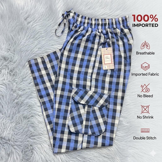 Men’ blue,white Cargo Trousers – Multi Pocket Streetwear Pants 2026