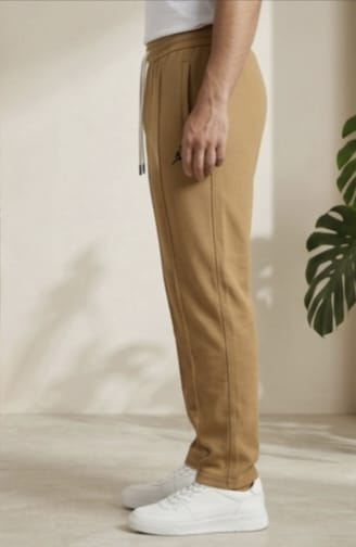 Men’s Waffle Texture Trousers – Slim Fit Stretch Casual Pants for Everyday Wear