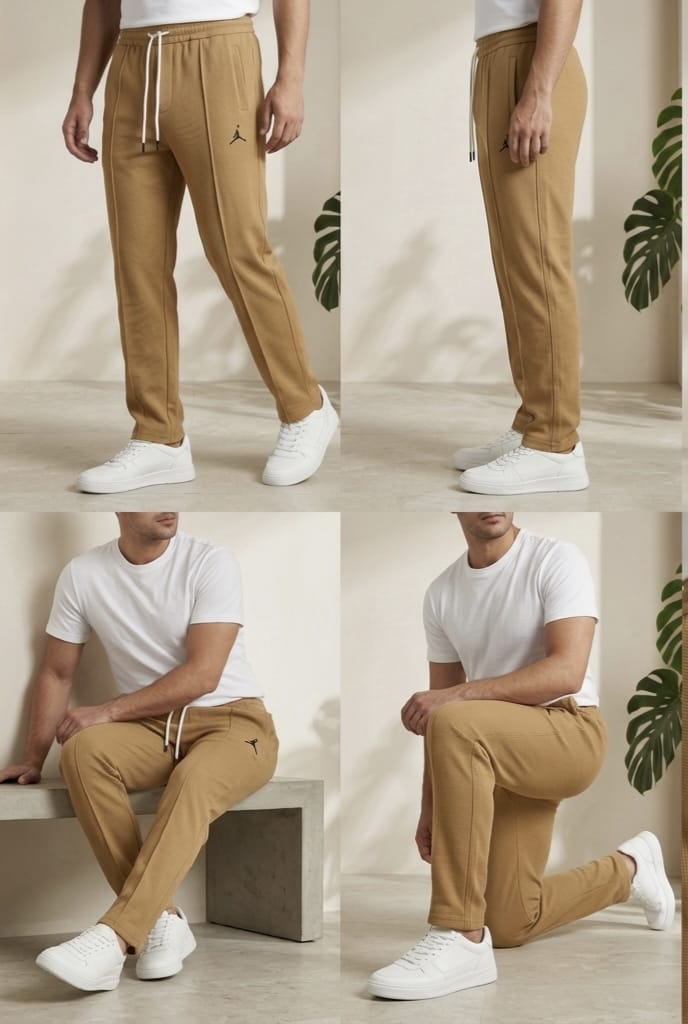 Men’s Waffle Texture Trousers – Slim Fit Stretch Casual Pants for Everyday Wear
