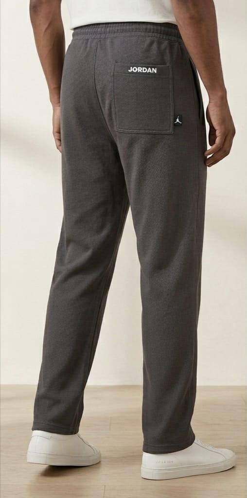 Men’s Waffle Texture Trousers – Slim Fit Stretch Casual Pants for Everyday Wear