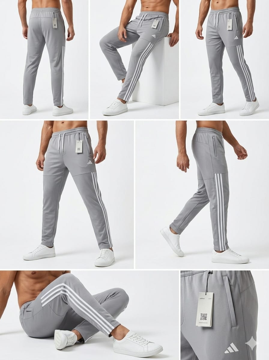 Men’s 4-Way Gray Stretch Trousers – Imported Premium Fabric