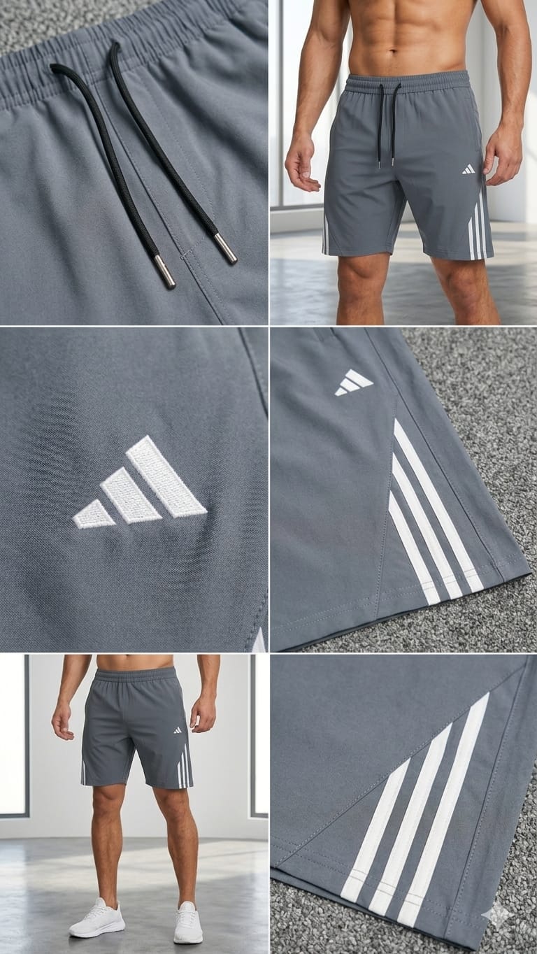 Men’s Premium Gray Summer Shorts – Lightweight & Comfortable Fit