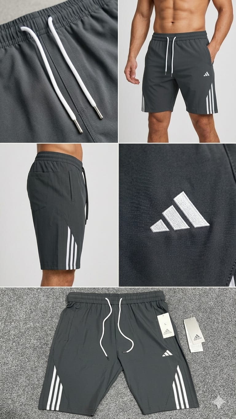 Men’s Premium Gray Casual Shorts – Lightweight & Breathable Comfort
