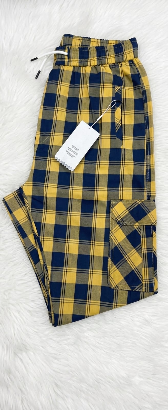 Men's Premium Check Cargo Trousers – Pack of 2 | Cotton Casual Pants