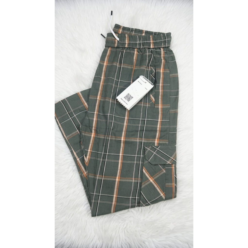 Emmoro Men's Premium Check Trousers – Pack of 2 | Black & Green Check