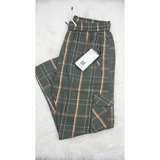 Emmoro Men's Premium Check Trousers – Pack of 2 | Black & Green Check
