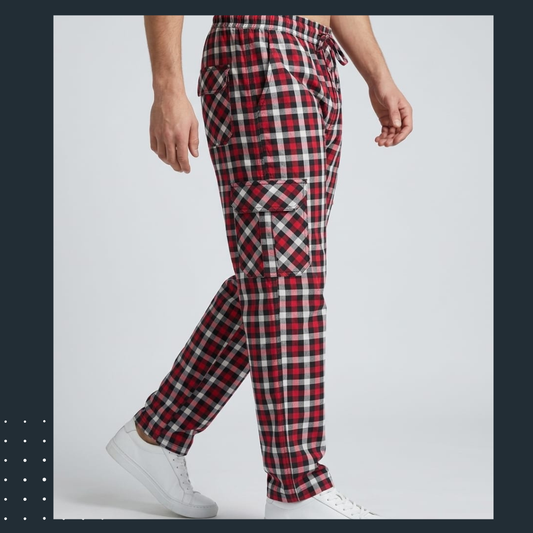 Men’ Red Cargo Trousers – Multi Pocket Streetwear Pants 2026