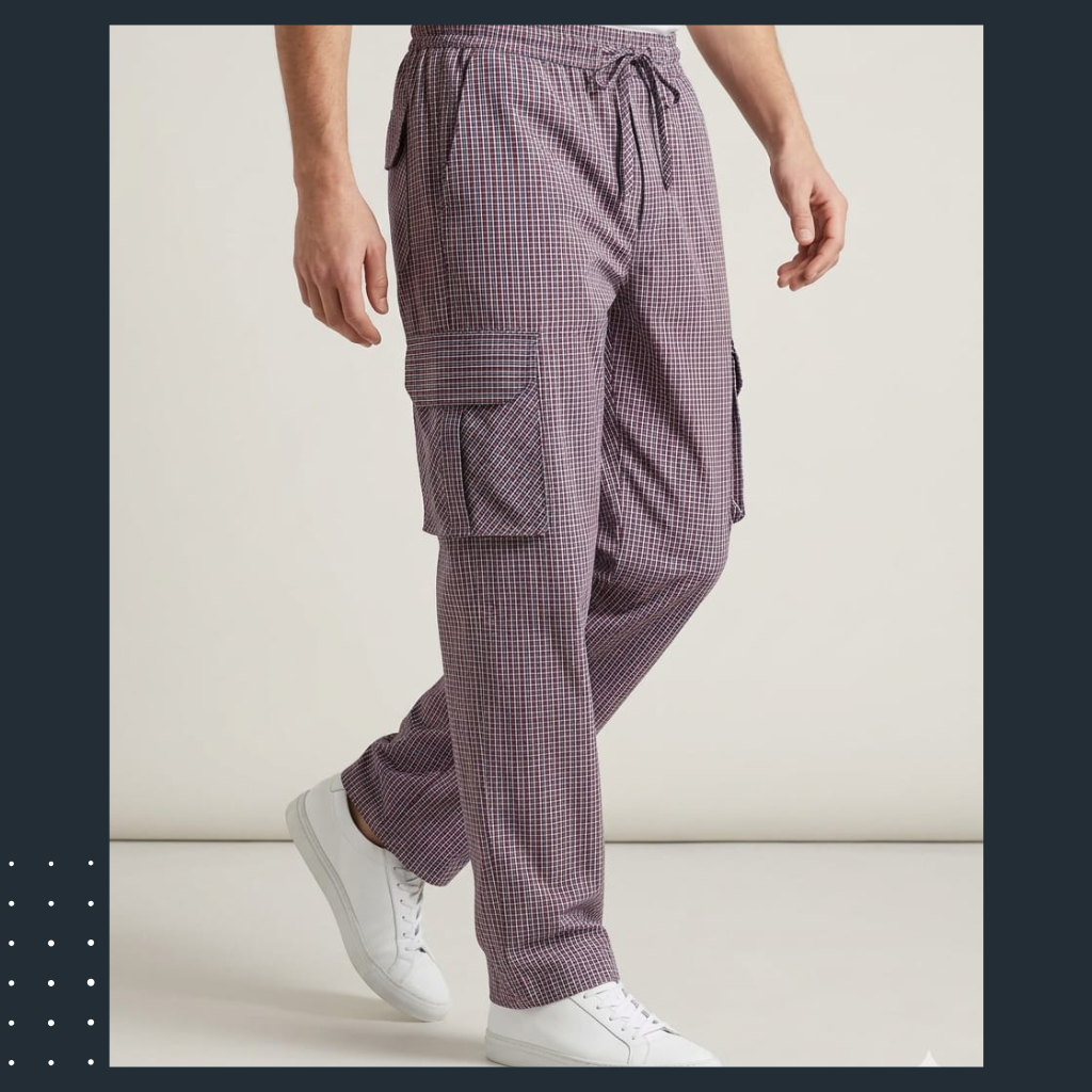 Men’ mahroon Cargo Trousers – Multi Pocket Streetwear Pants 2026